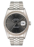 Rolex Datejust 16234 Gray Dial Mens Watch Box Papers