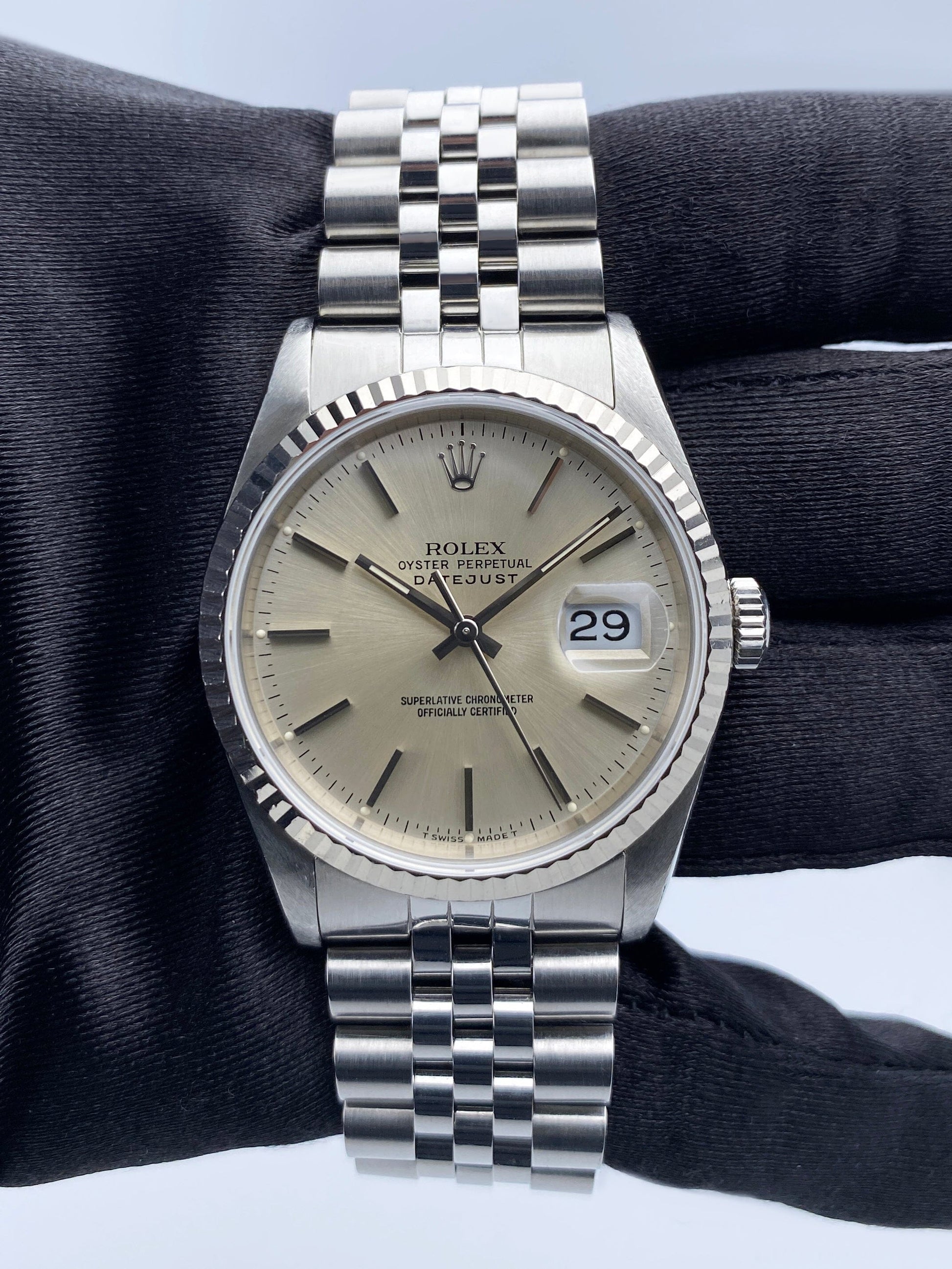 Rolex Datejust 16234 Silver Dial Mens Watch