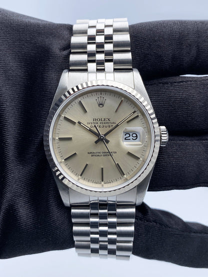 Rolex Datejust 16234 Silver Dial Mens Watch