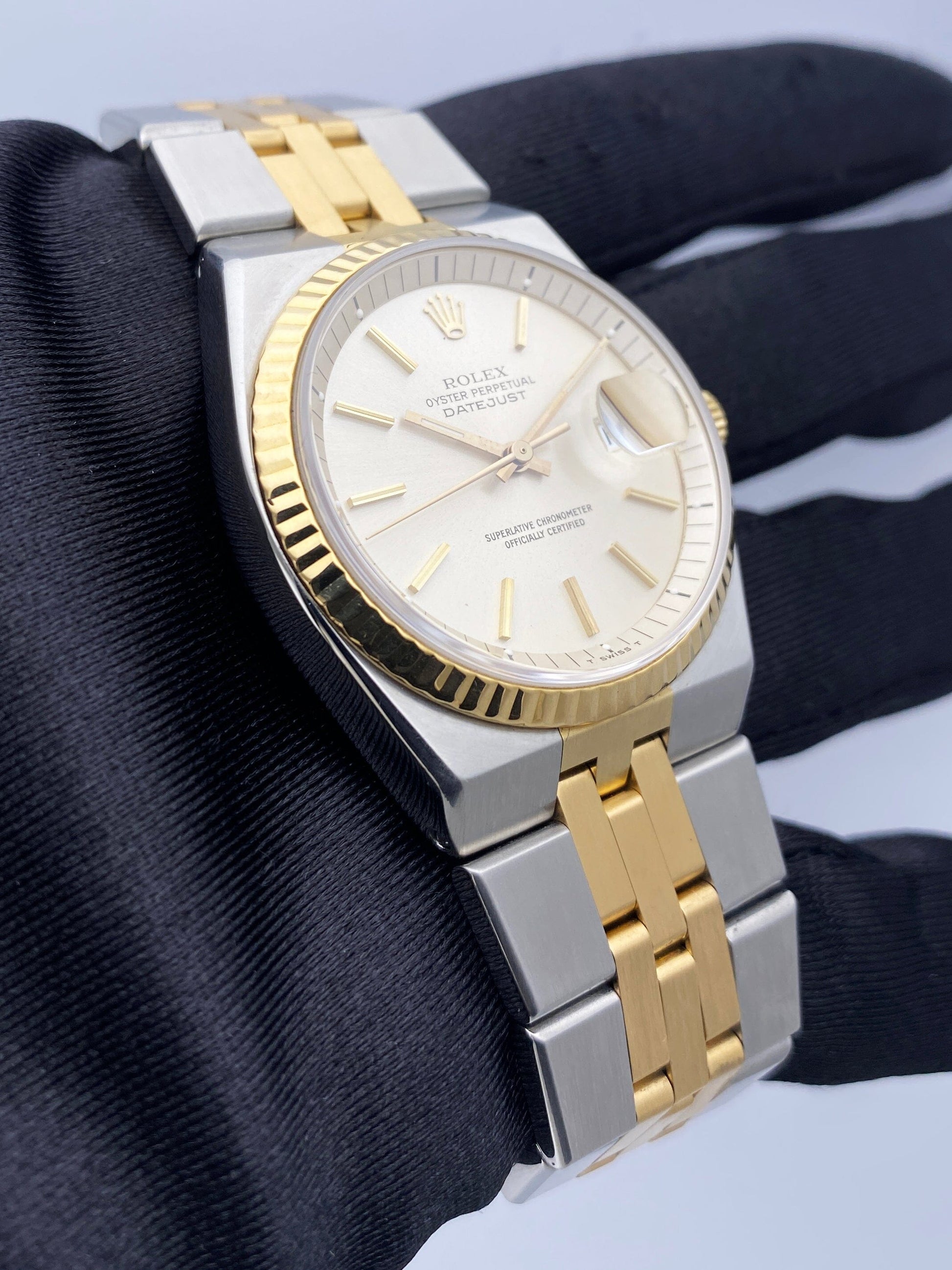 Rolex Datejust 1630 ’Rare Bird’ Two-Tone 14K Yellow Gold Mens Watch - Wristwatch