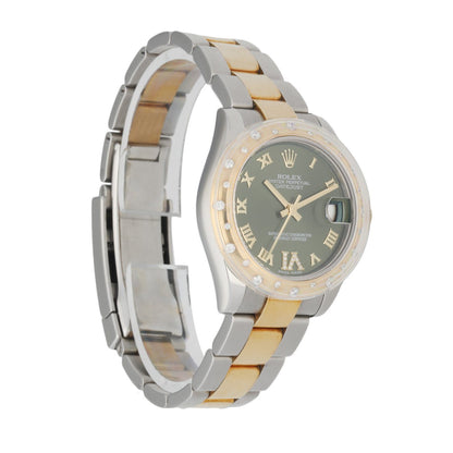 Rolex Datejust 178343 18K Yellow Gold Bezel W/Diamonds Ladies Box & Papers