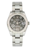 Rolex Datejust 178344 Diamond Bezel Rhodium Dial Midsize Ladies Watch - Virtual