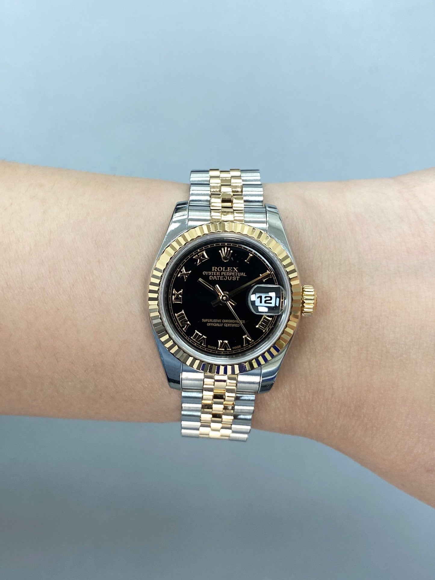 Rolex Datejust 179171 Black Dial Ladies Watch Box Papers