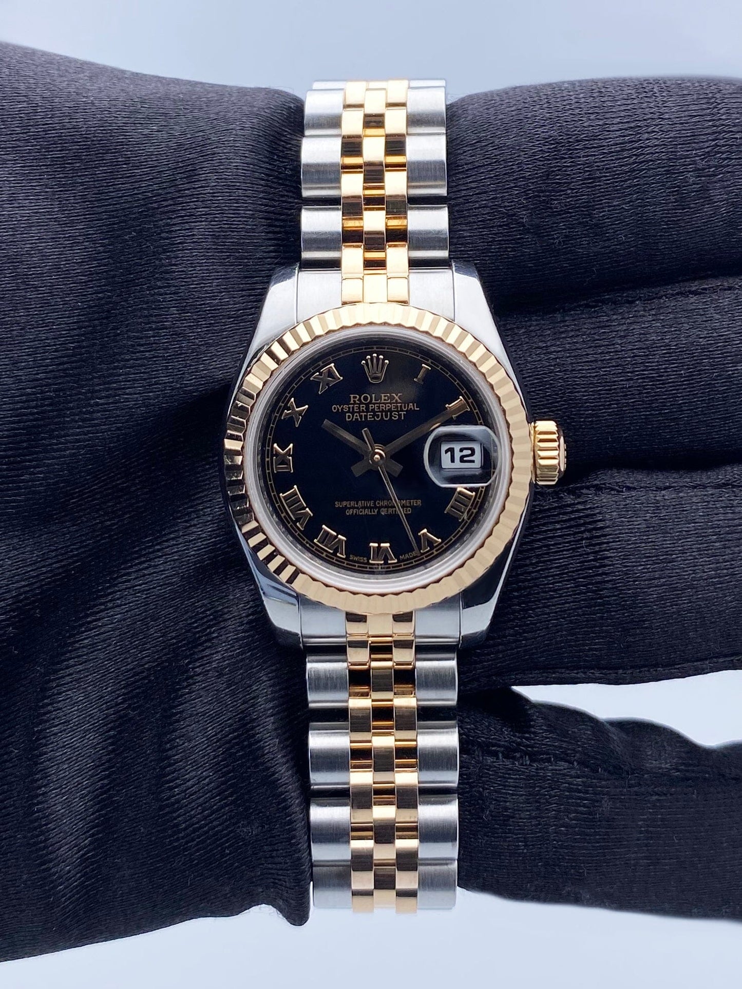 Rolex Datejust 179171 Black Dial Ladies Watch Box Papers