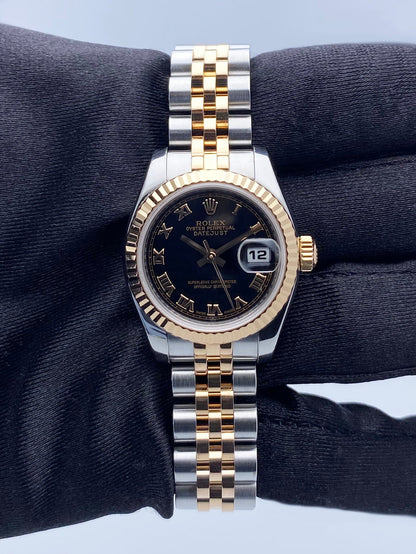Rolex Datejust 179171 Black Dial Ladies Watch Box Papers