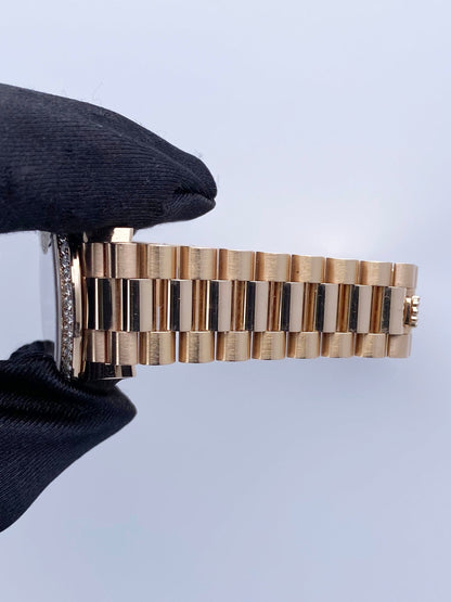 Rolex Datejust 278285RBR Diamond Chocolate Dial Rose Gold Watch Box Papers