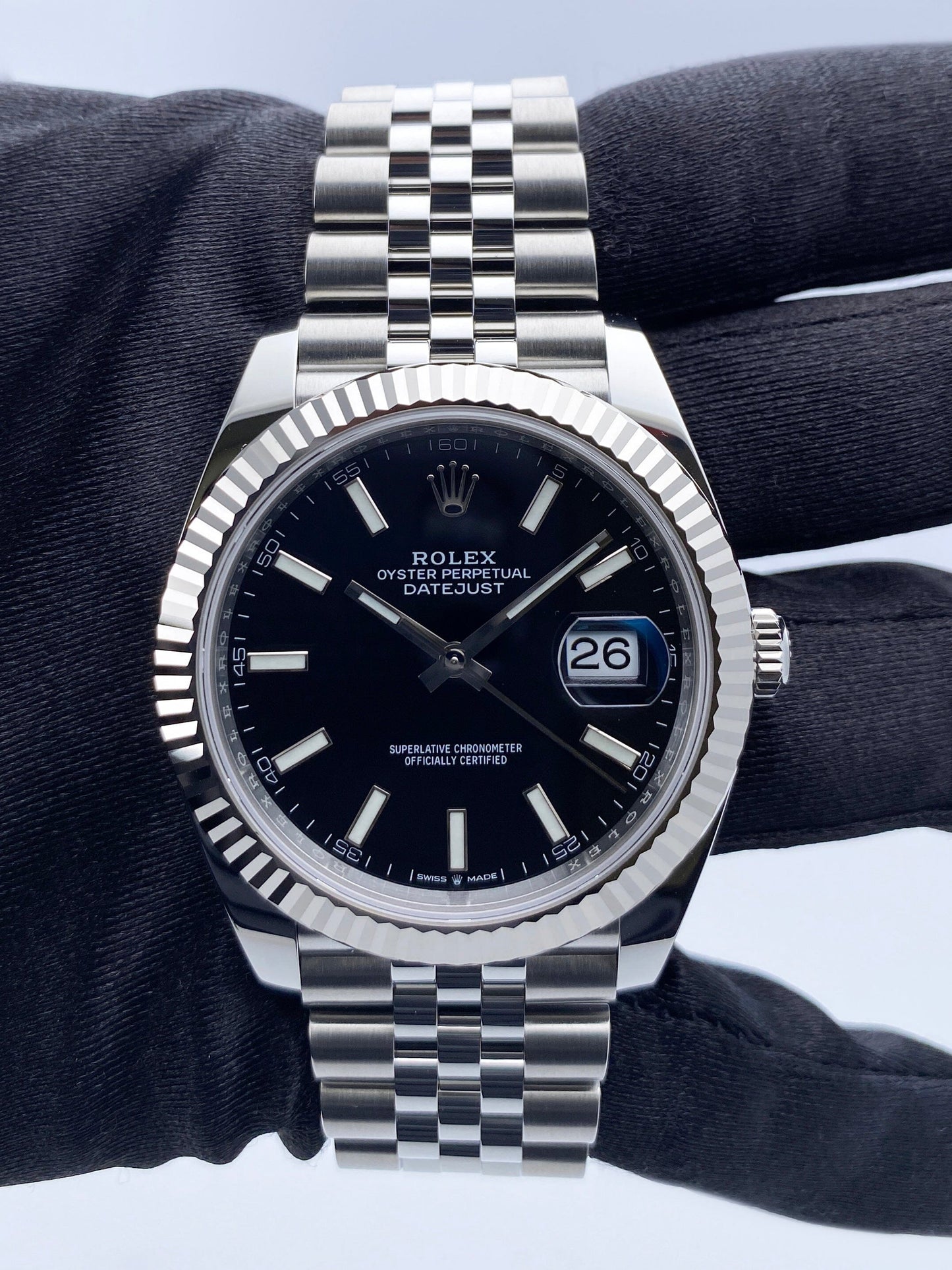 Rolex Datejust 41 126334 Black Dial Steel Mens Watch Box Papers