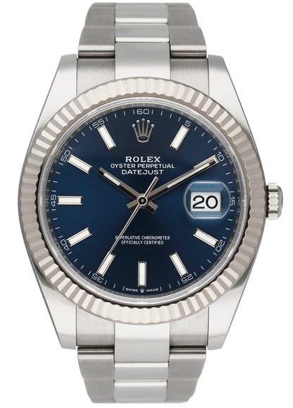 Rolex Datejust 41 126334 Stainless Steel Blue Dial Box Papers