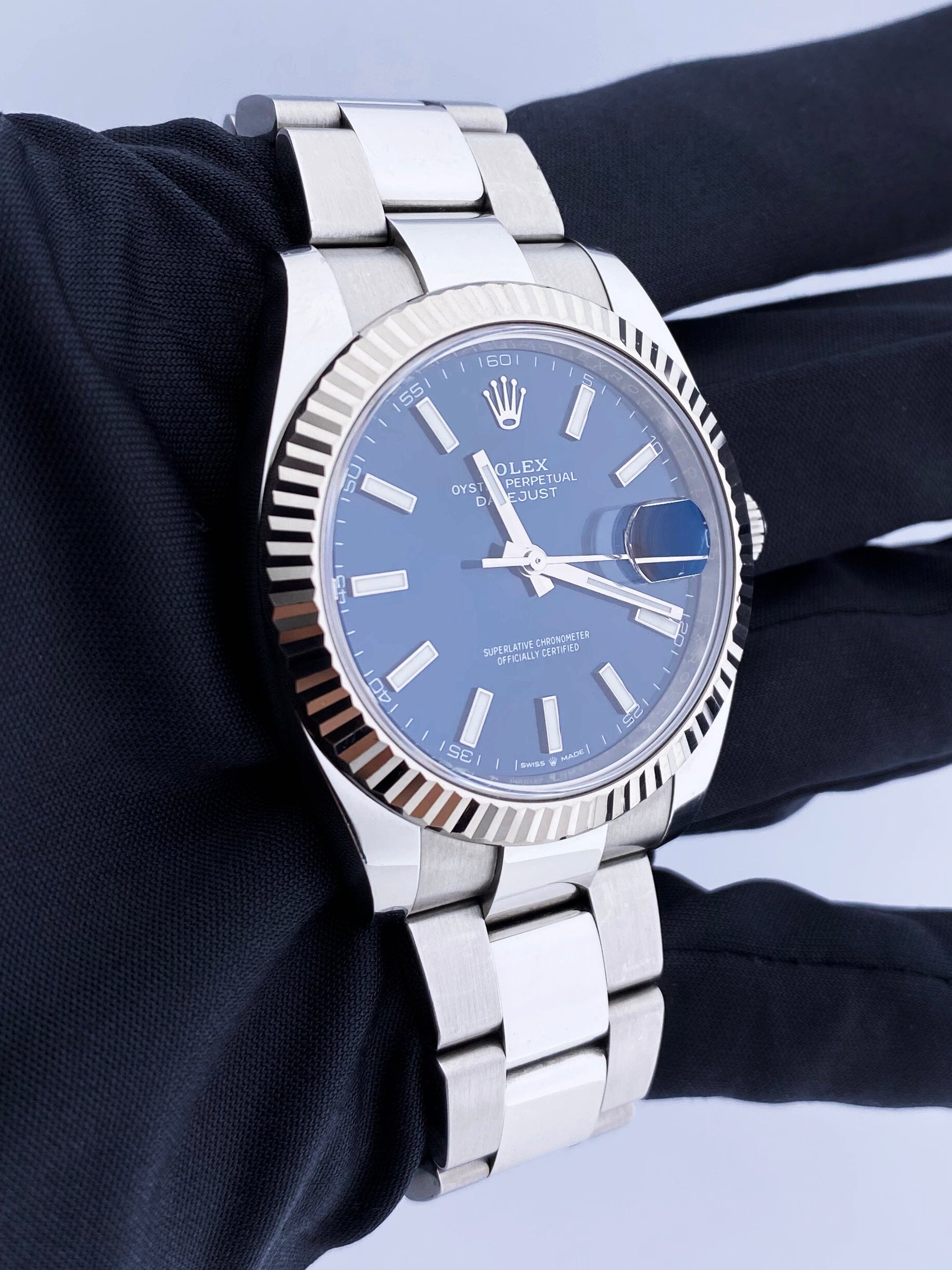 Rolex Datejust 41 126334 Stainless Steel Blue Dial Box Papers