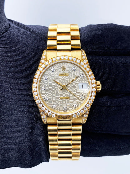 Rolex Datejust 68158 Diamond Anniversary Dial Ladies Watch