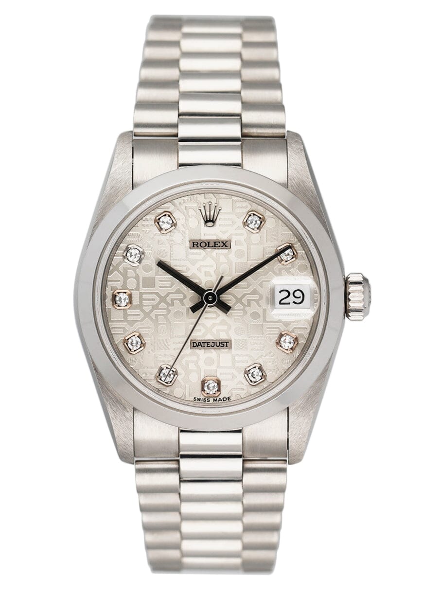 Rolex Datejust 68246 Platinum Diamond Watch | Phigora