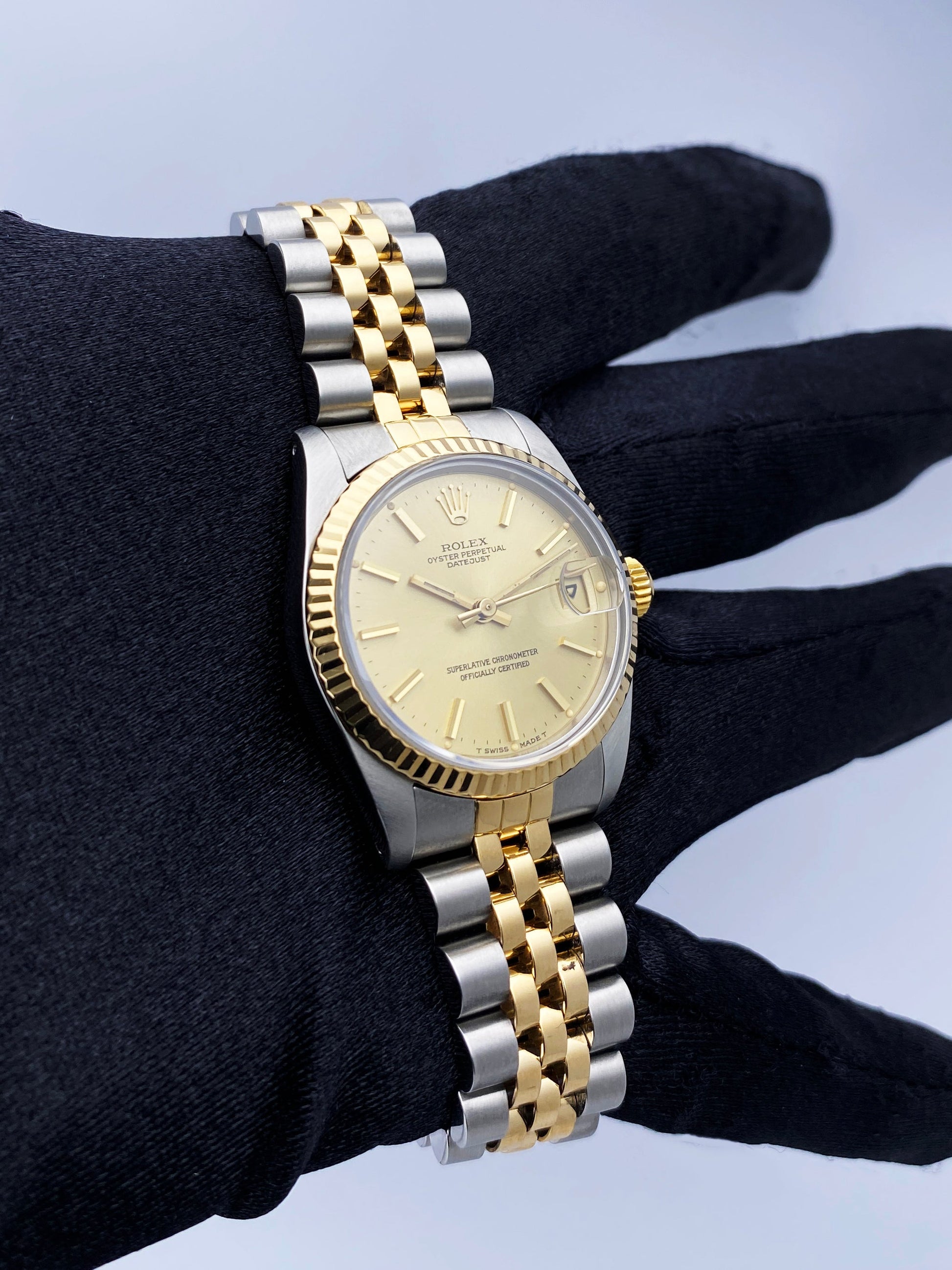 Rolex Datejust 68273 Midsize Champagne Dial Ladies Watch - Virtual