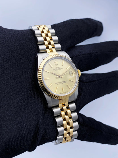 Rolex Datejust 68273 Midsize Champagne Dial Ladies Watch - Virtual