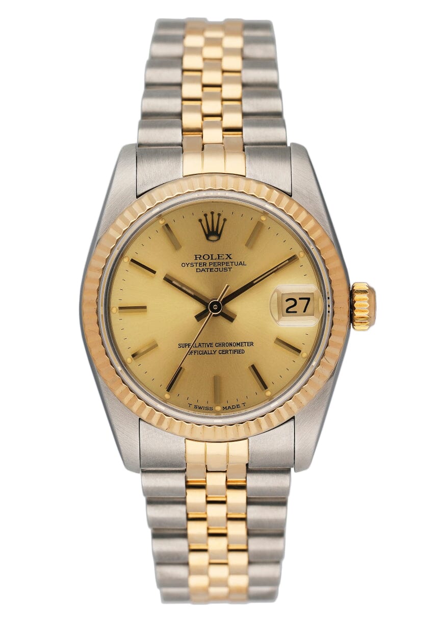 Rolex Datejust 68273 Midsize Champagne Dial Ladies Watch - Virtual