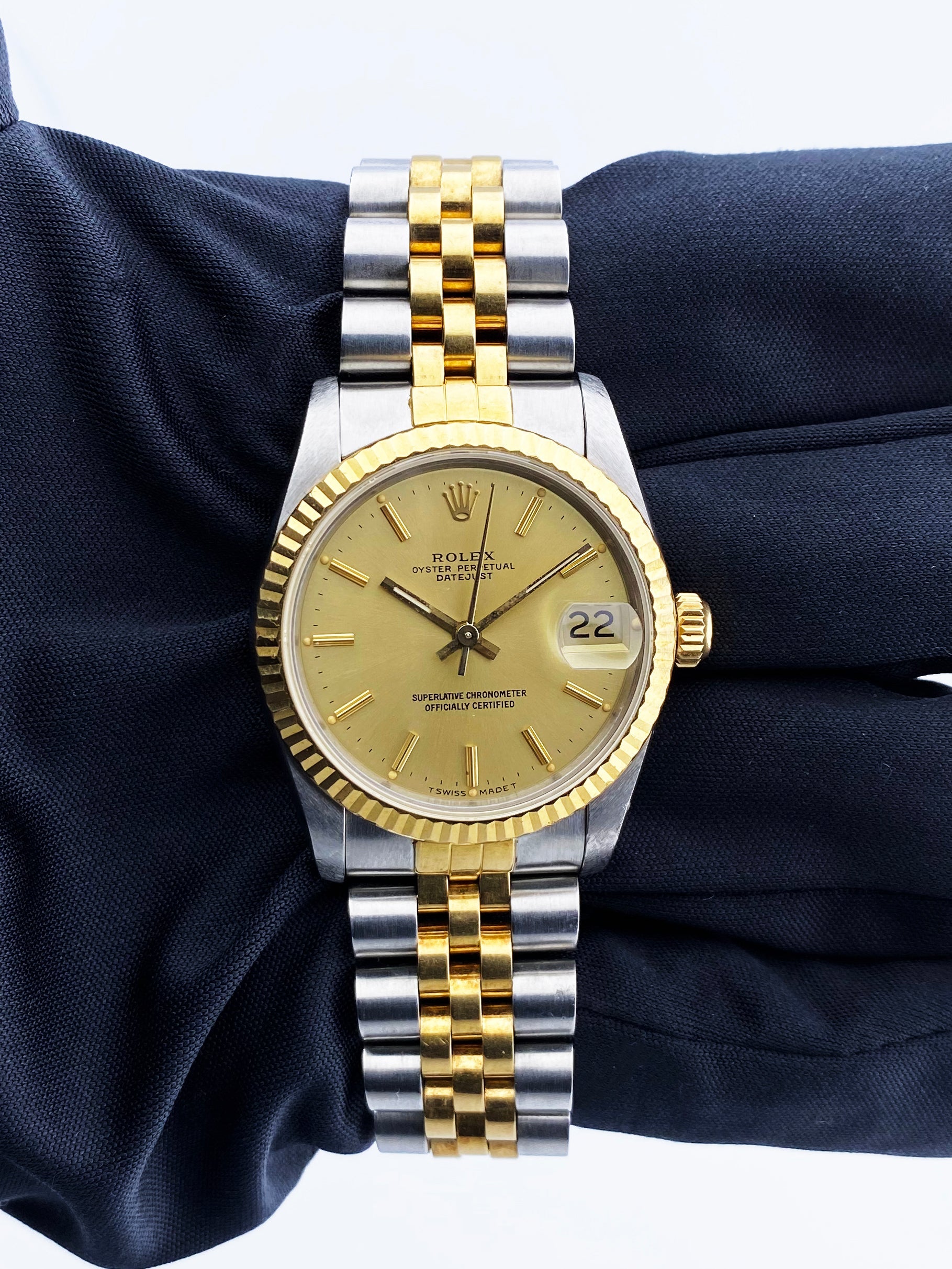 Rolex Datejust 68273 Midsize Champagne Dial Ladies Watch