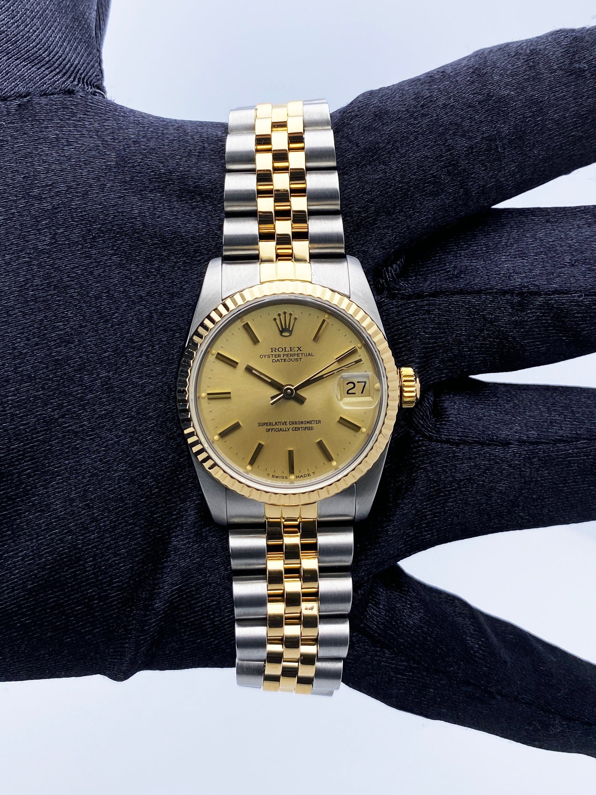 Rolex Datejust 68273 Midsize Champagne Dial Ladies Watch - Virtual