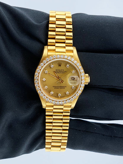 Rolex Datejust 69138 Diamond Dial & Bezel Ladies Watch