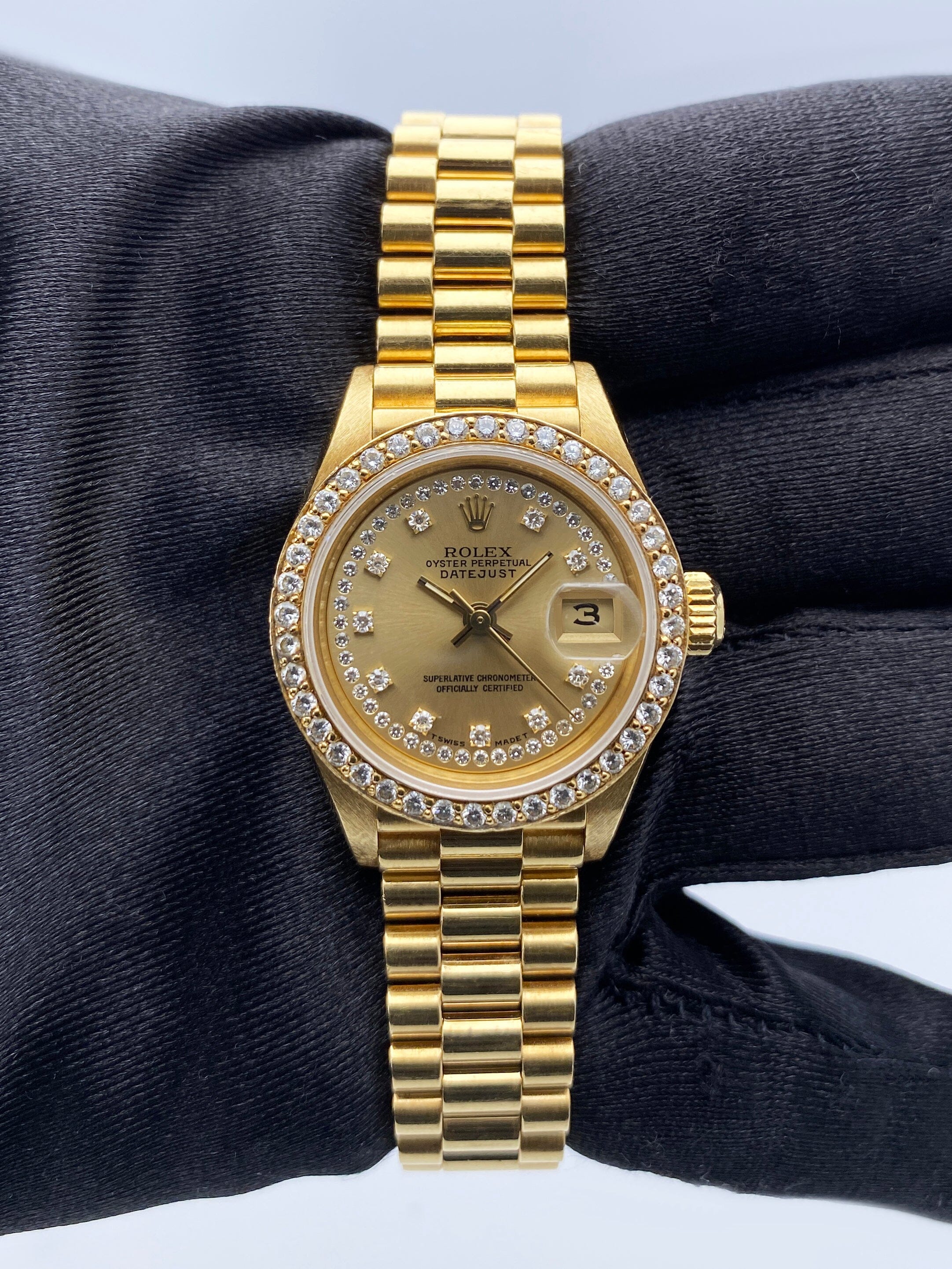 Rolex Datejust 69138 Diamond Dial & Bezel President Ladies – Phigora