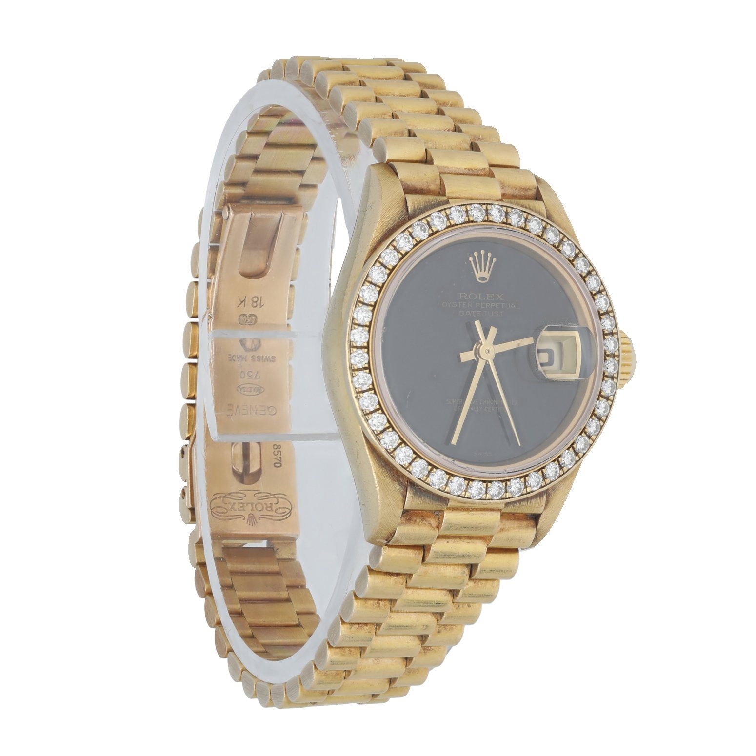 Rolex Datejust 69138 Onyx Dial Ladies Watch Box & Papers