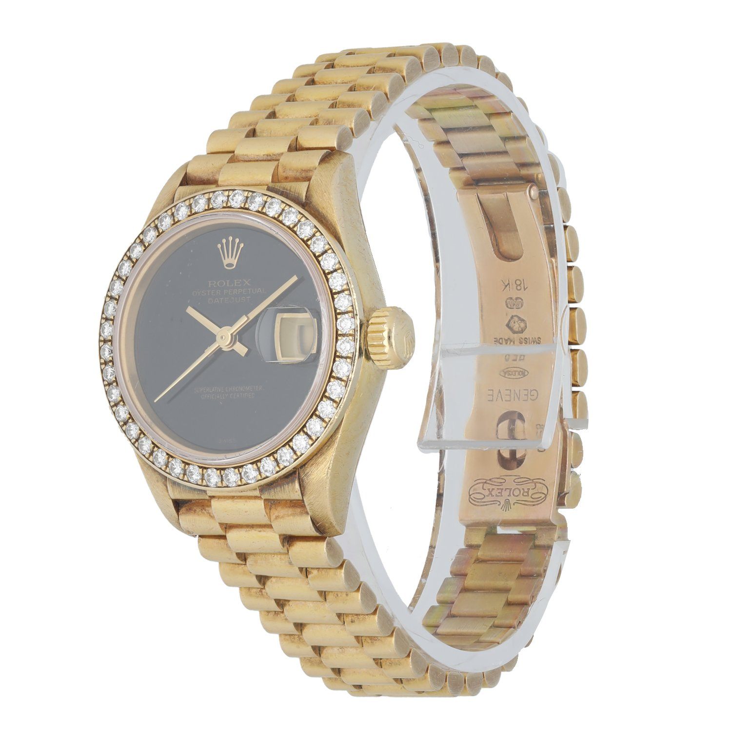 Rolex Datejust 69138 Onyx Dial Ladies Watch Box & Papers