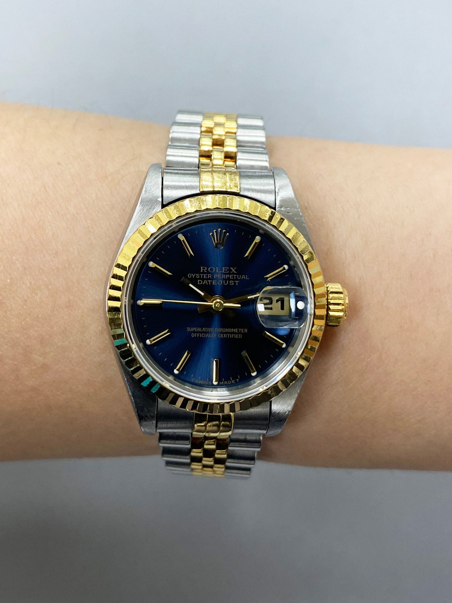 Rolex Datejust 69173 Blue Dial Ladies Watch Full Set - Virtual