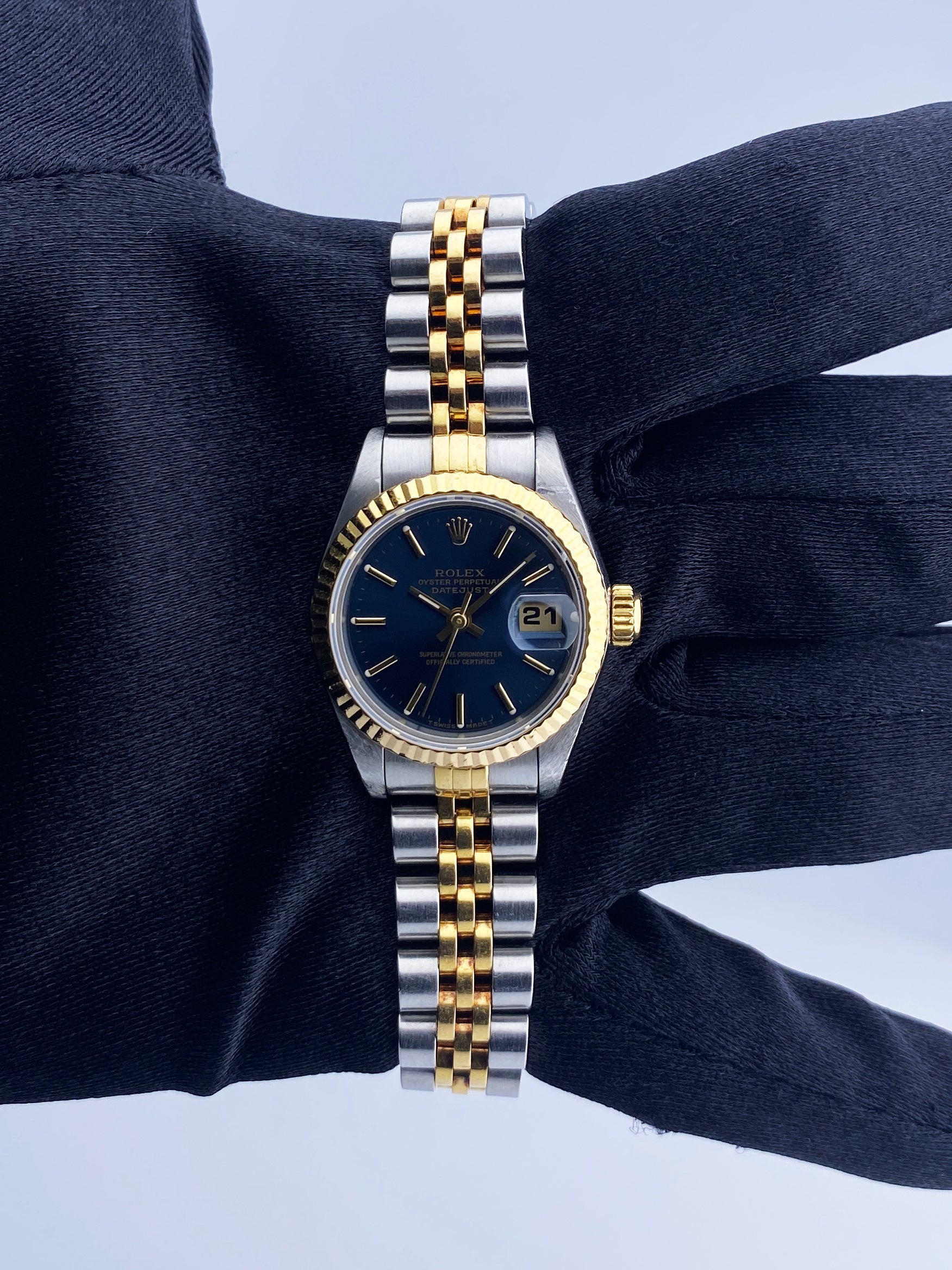 Rolex Datejust 69173 Blue Dial Ladies Watch Full Set - Virtual