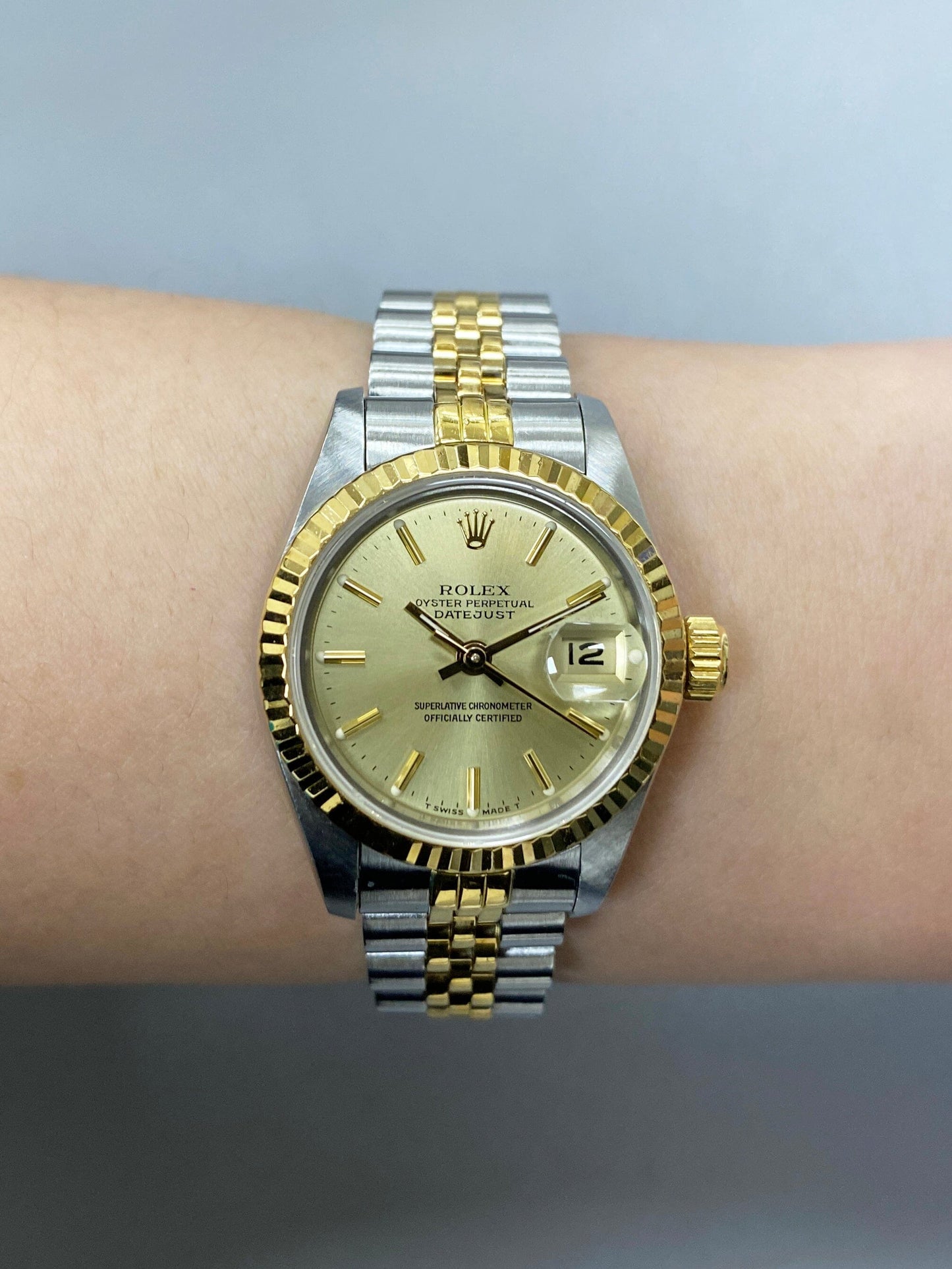Rolex Datejust 69173 Champagne Dial Ladies Watch Box Papers - Wristwatch