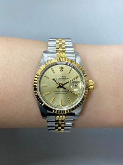 Rolex Datejust 69173 Champagne Dial Ladies Watch Box Papers - Wristwatch