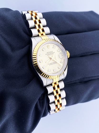 Rolex Datejust 69173 Diamond Dial Ladies Watch