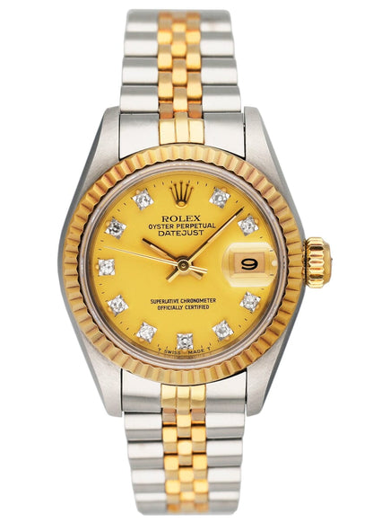 Rolex Datejust 69173 Diamond Dial Ladies Watch