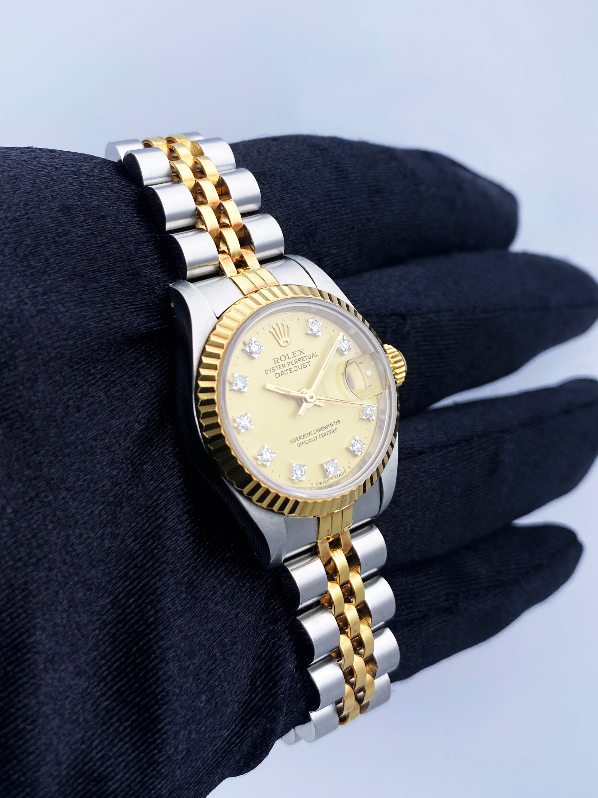 Rolex Datejust 69173 Diamond Dial Ladies Watch