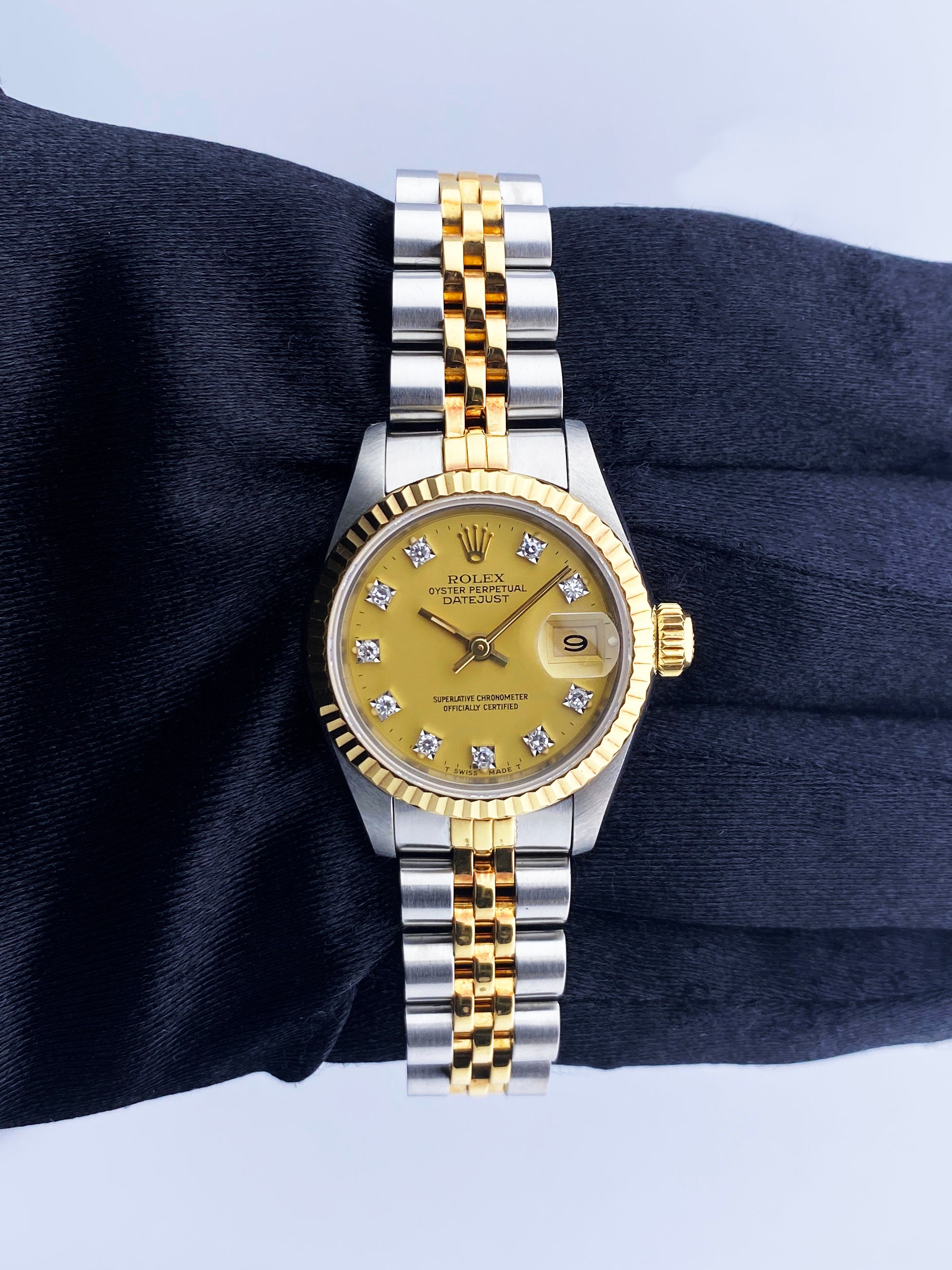Rolex Datejust 69173 Diamond Dial Ladies Watch
