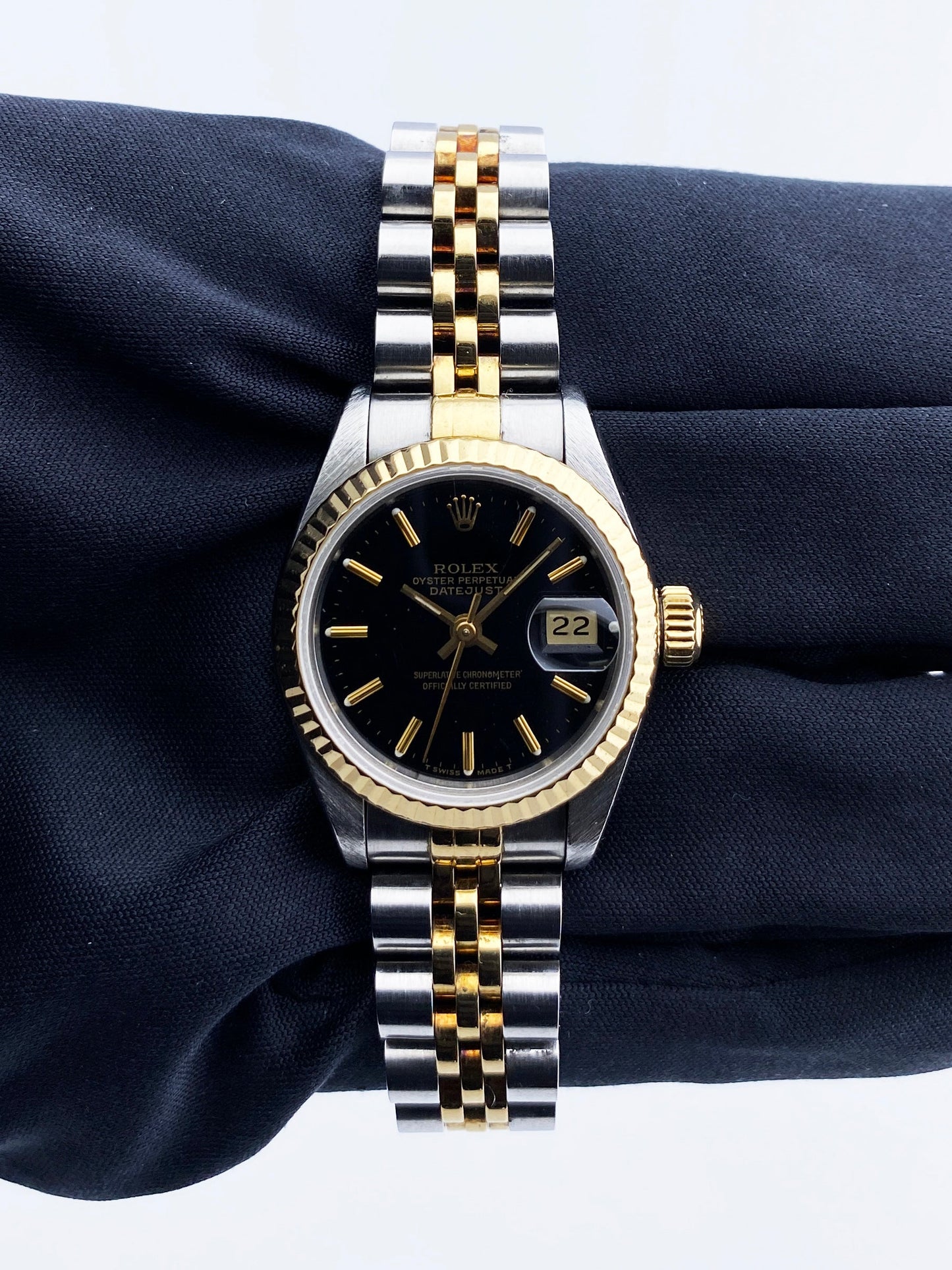 Rolex Datejust 69173 Black Dial Ladies Watch Box & Papers - Wristwatch
