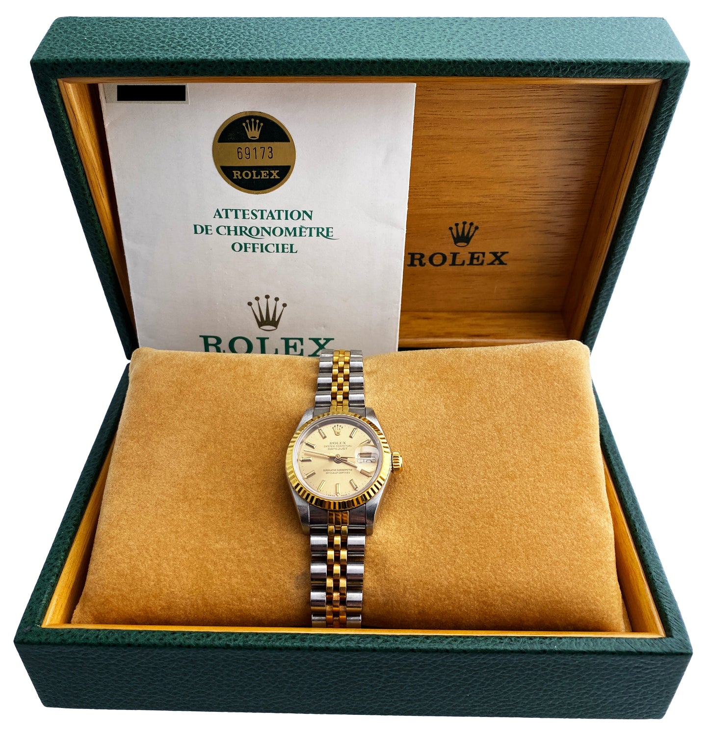 Rolex Datejust 69173 Ladies Watch Box & Papers