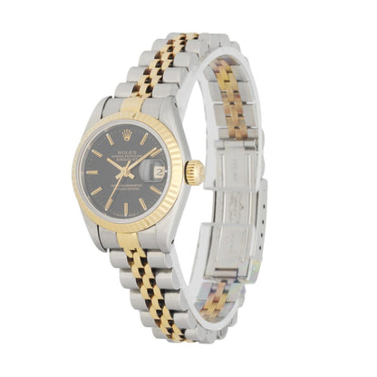 Rolex Datejust 69173 Black Dial Ladies Watch Box & Papers - Wristwatch