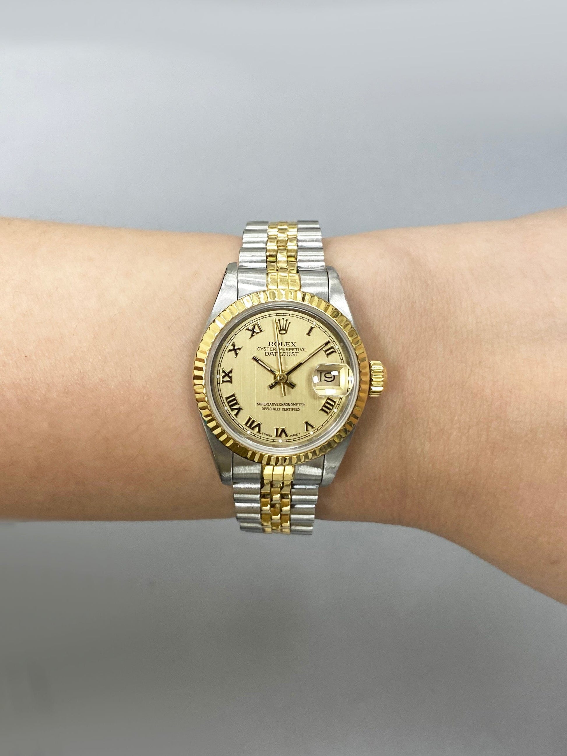Rolex Datejust 69173 Champagne Dial Ladies Watch Box Papers - Watches