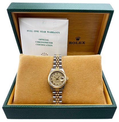 Rolex Datejust 69173 Champagne Dial Ladies Watch Box Papers - Watches