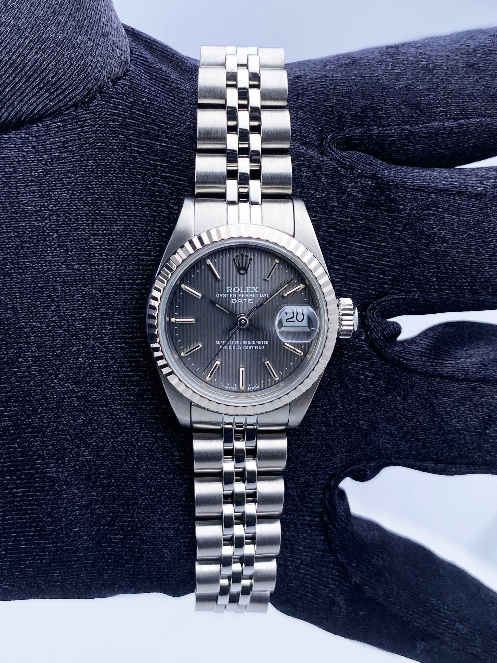 Rolex Datejust 69174 Grey Linen Dial Ladies Watch - Virtual