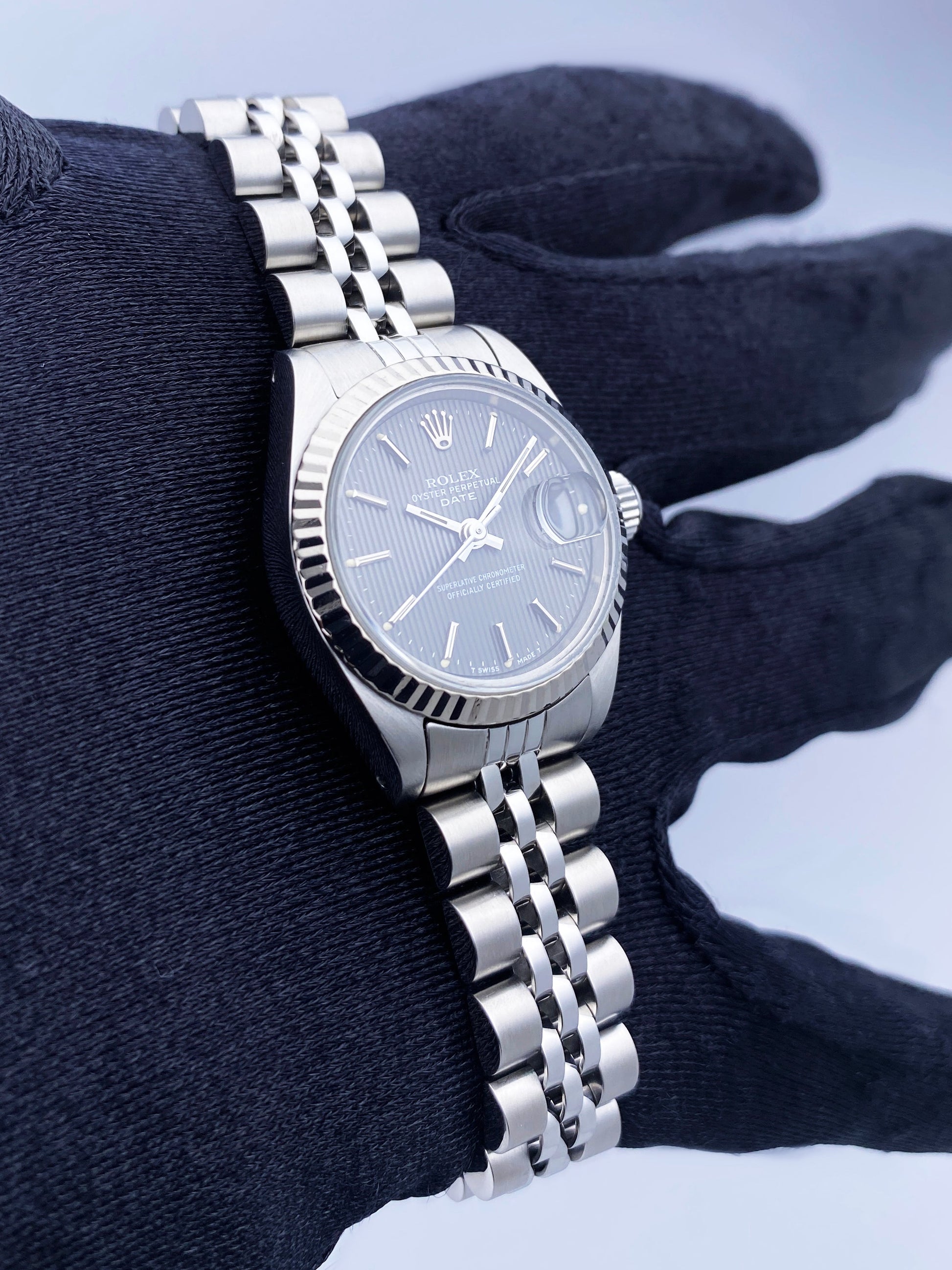 Rolex Datejust 69174 Grey Linen Dial Ladies Watch - Virtual