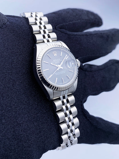 Rolex Datejust 69174 Grey Linen Dial Ladies Watch - Virtual