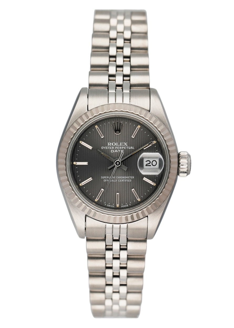 Rolex Datejust 69174 Grey Linen Dial Ladies Watch - Virtual