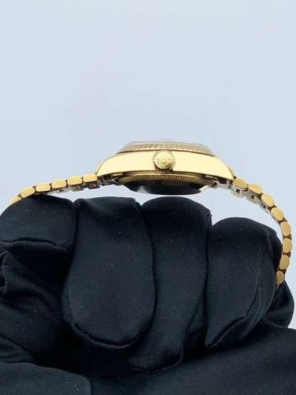 Rolex Datejust 69178 18K Yellow Gold Diamond Dial Ladies Watch Box&Papers
