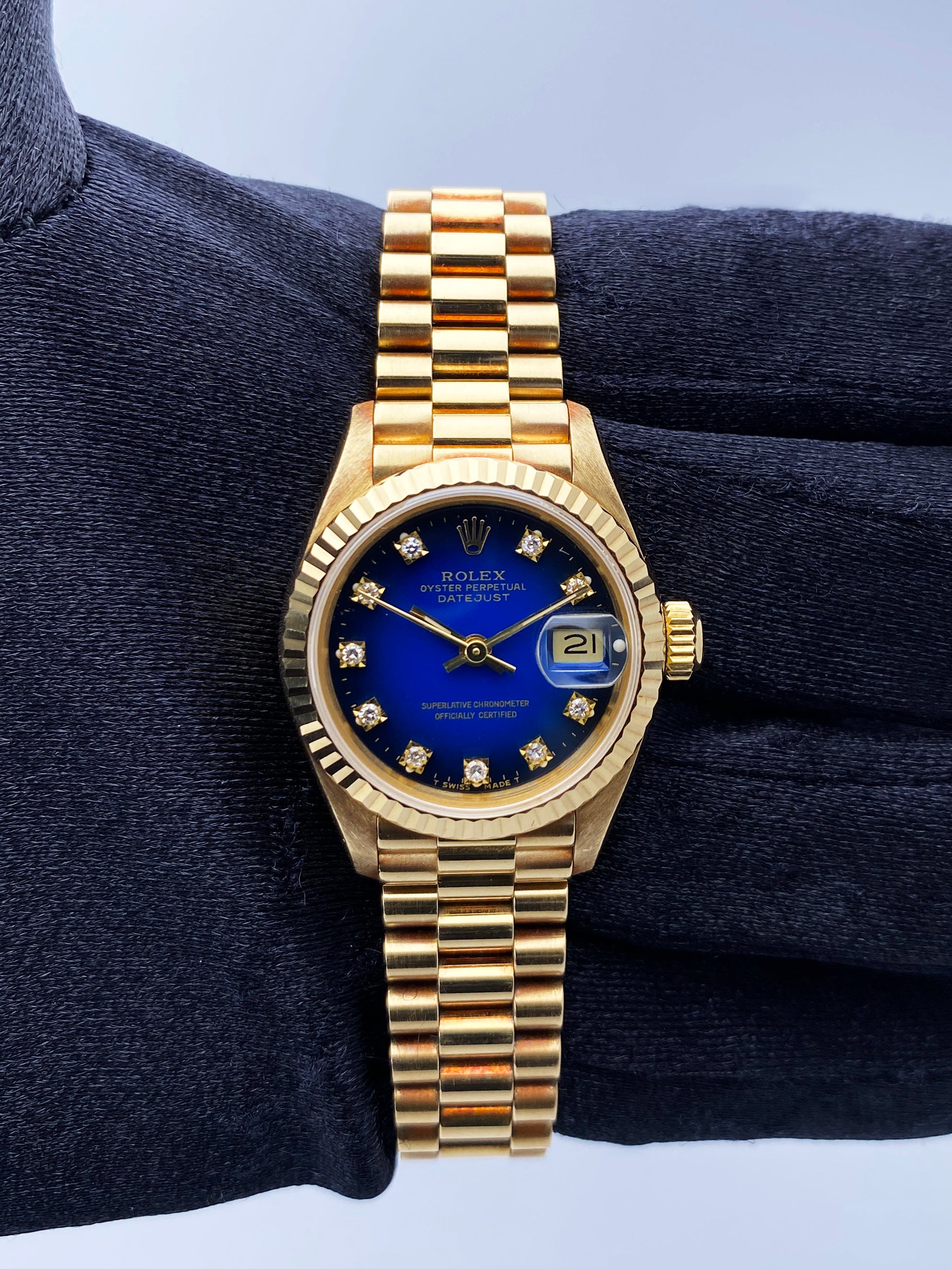 Rolex Datejust 69178 Blue Dial Ladies Watch Box Papers | – Phigora