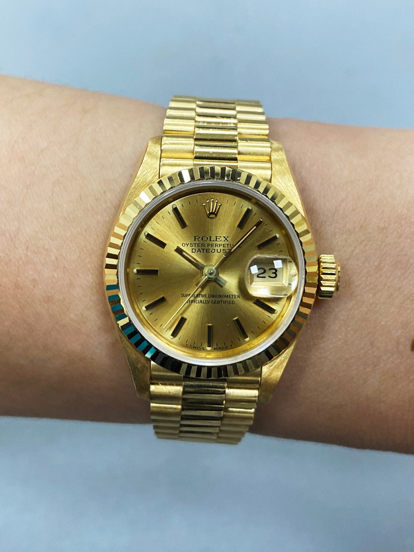 Rolex Datejust 69178 Champagne Dial Ladies Watch Box Papers - Virtual
