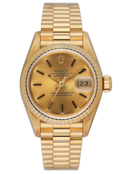 Rolex Datejust 69178 Champagne Dial Ladies Watch Box Papers - Virtual