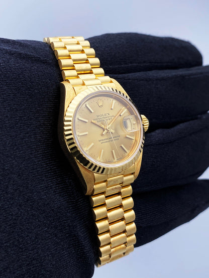 Rolex Datejust 69178 Champagne Dial Ladies Watch Box Papers - Virtual