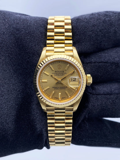 Rolex Datejust 69178 Champagne Dial Ladies Watch Box Papers