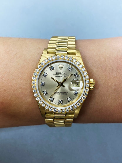 Rolex Datejust 69178 Diamond Dial Bezel Ladies Watch - Virtual