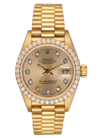 Rolex Datejust 69178 Diamond Dial Bezel Ladies Watch - Virtual