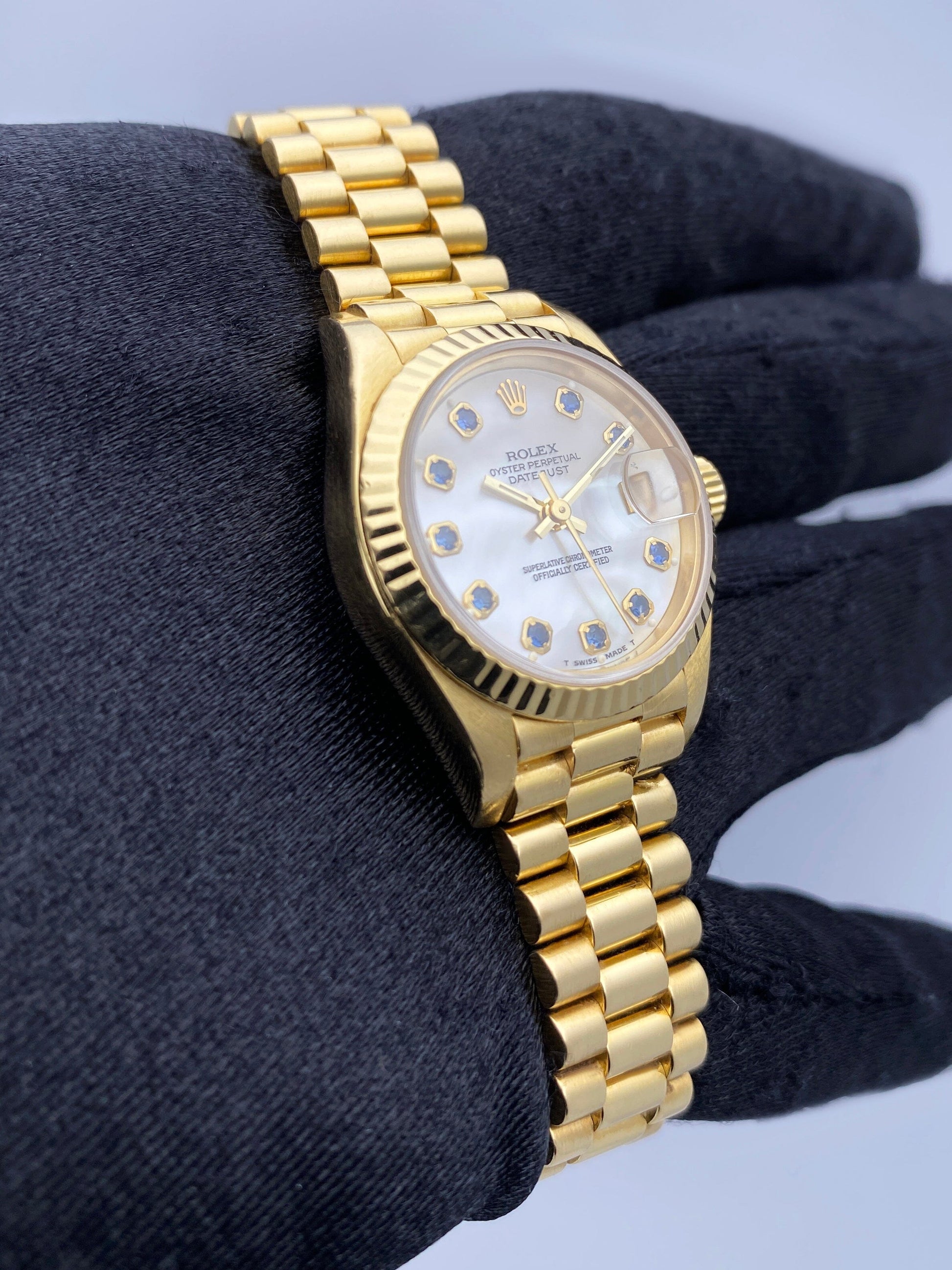 Rolex Datejust 69178 MOP Sapphire Dial Ladies Watch Box Papers - Watches